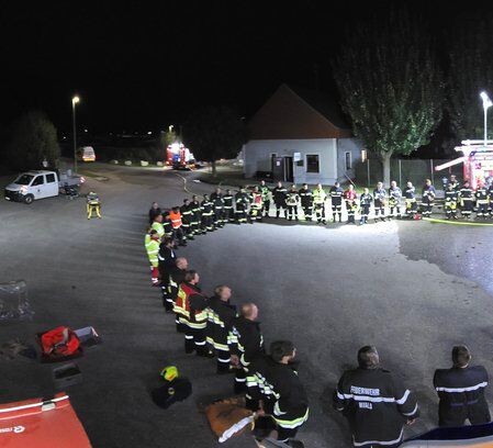 360 Grad rundumsicht auf den Übungsplatz während der Nachbesprechung vom Dach eines Fahrzeugs aufgenommen
